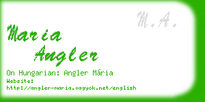 maria angler business card